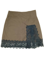 Brown with lace skirt