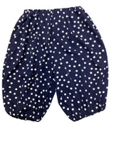 Bermuda balloon navy & white polka dot