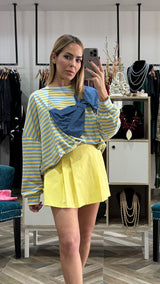 Bow Stripe Blouse