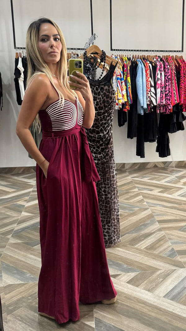 Burgundy Jumpsuit
