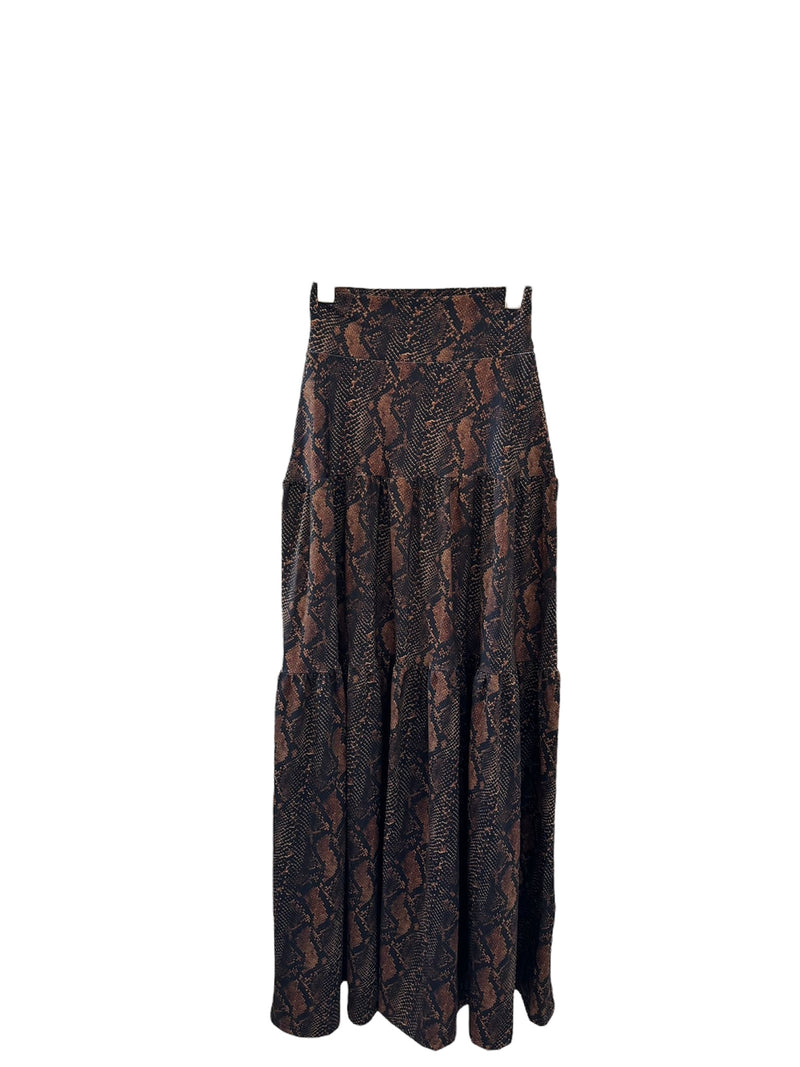 Mocca Snake Maxi Skirt