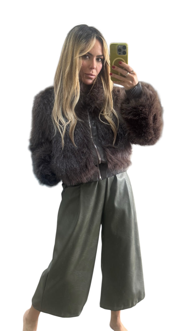Faux Fur Zipper Jacket