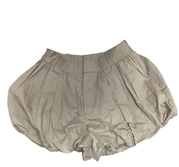Solid Bubble Hem Shorts