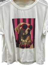 Dog & cherries Tshirt