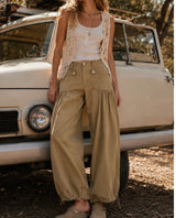 Pre Order-Vintage Wash Utility Balloon Pants