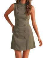 Napoleón Olive Dress