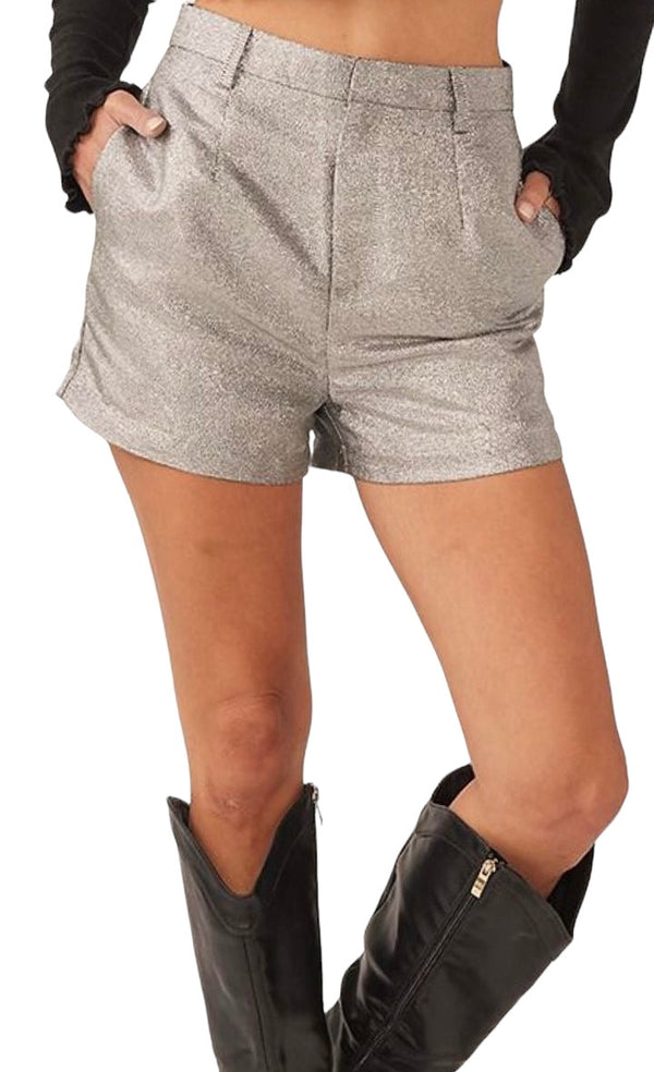 Sparkly silver short