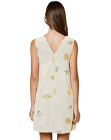 Beach Motif Print Sleeveless Shift Dress