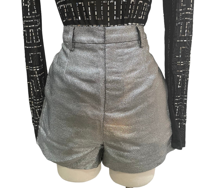 Sparkly silver short