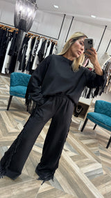 Black Fringes Travel Set