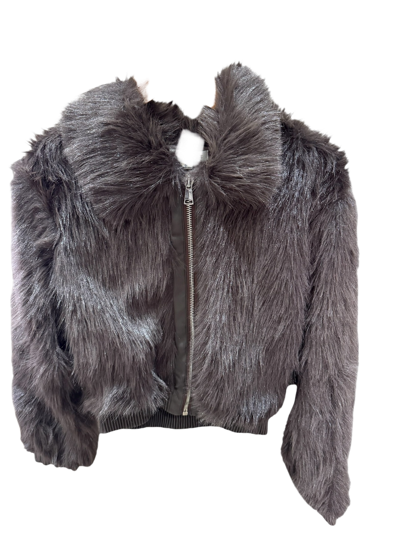 Faux Fur Zipper Jacket
