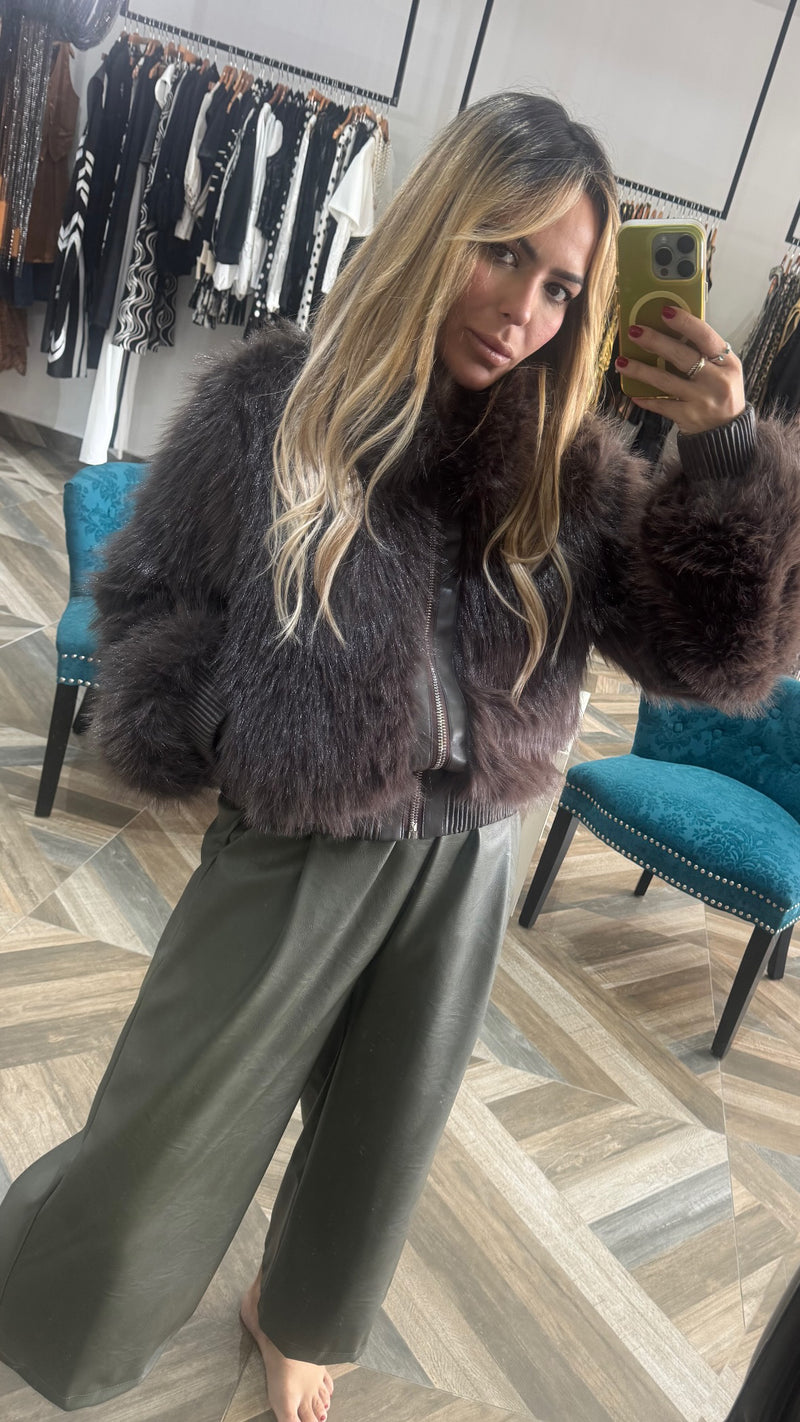 Faux Fur Zipper Jacket