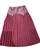Burgundy Pleated Skirt