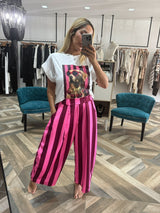 Stripe Barrel Pant