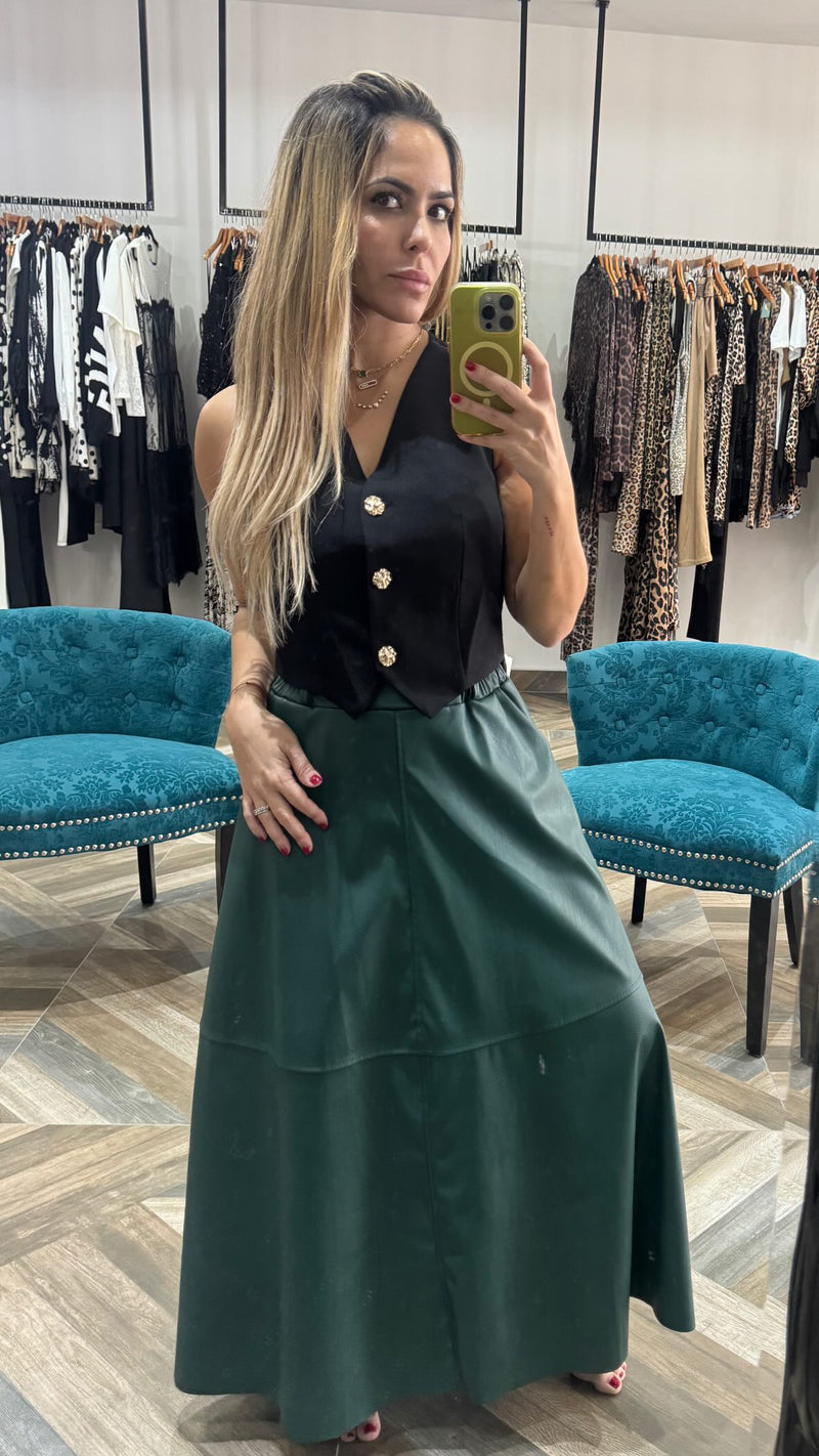 Contrast Lace-up Floral Sheer Corset Vest