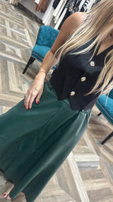 Contrast Lace-up Floral Sheer Corset Vest