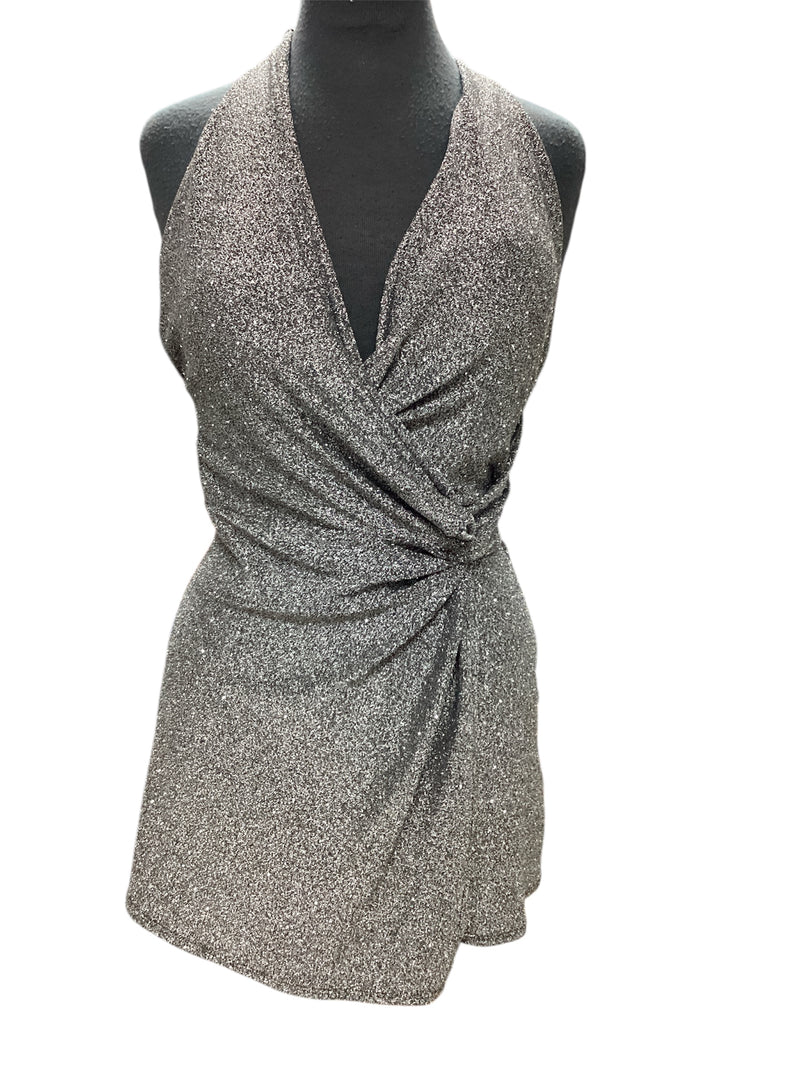 Metallic Silver Romper