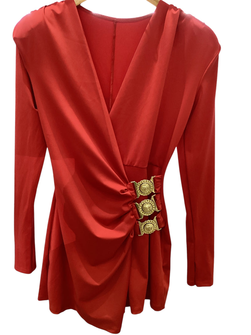 Erin Red Romper