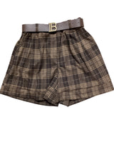 Brown Square Shorts