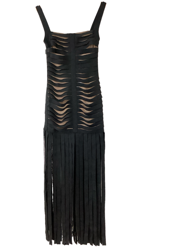 Bandage Fringe Maxi Dress