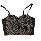 Bustier Black flower