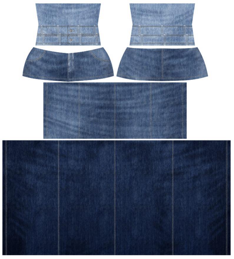 Denim on Denim Maxi Skirt - Pre order