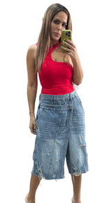 Crossover Denim Bermuda