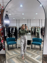 Olive Zebra Pants