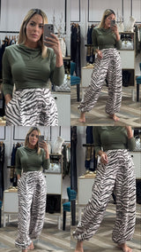 Olive Zebra Pants