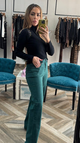 Tummy Control High Rise Straight Pants