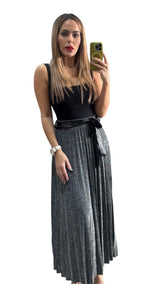 Metallic Silver Skirt