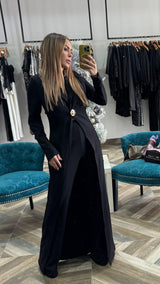 Long Blazer Cape Two Piece Sets