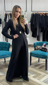 Long Blazer Cape Two Piece Sets