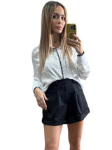 High Waist Pleats Shorts