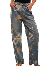 Floral Print Wide Leg J