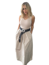 Sleeveless Neck Midi Dress