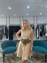 High Neck Skater Flare Dress