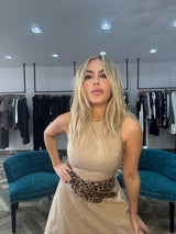 High Neck Skater Flare Dress