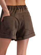 High Waist Pleats Shorts