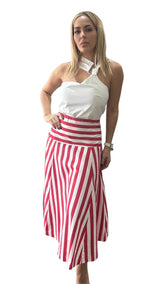 Midi Stripe Skirt