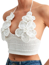 Floral Crochet Halter Top