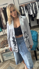 Mickey and Minnie Mouse Silver Love Blazer