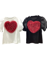 Heart Tulle Top