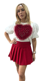Heart Tulle Top