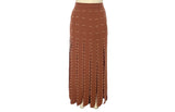 Beaded-embellished Pleated Sheer Skirt