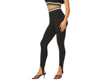 Spandex Contrast Band High-waist Stirup Leggings