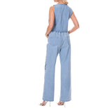 Lara Denim Pants Set