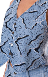 Lara Denim Pants Set