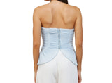 Pleated Woven Bustier