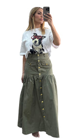 Gretta Olive Skirt